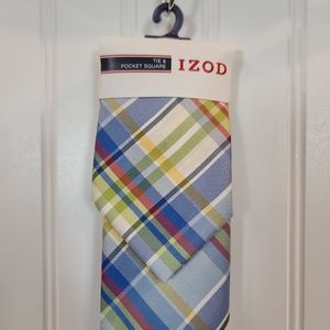 NWT Izod tie and pocket square combination